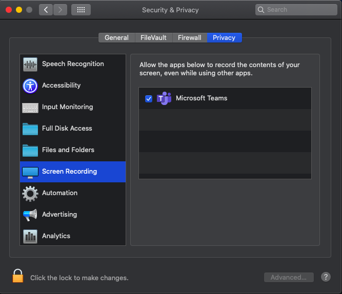 Microsoft Teams and macOS Catalina unable to screenshare – My Take