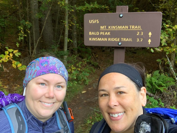 trailhead selfie of myself and Rainbow